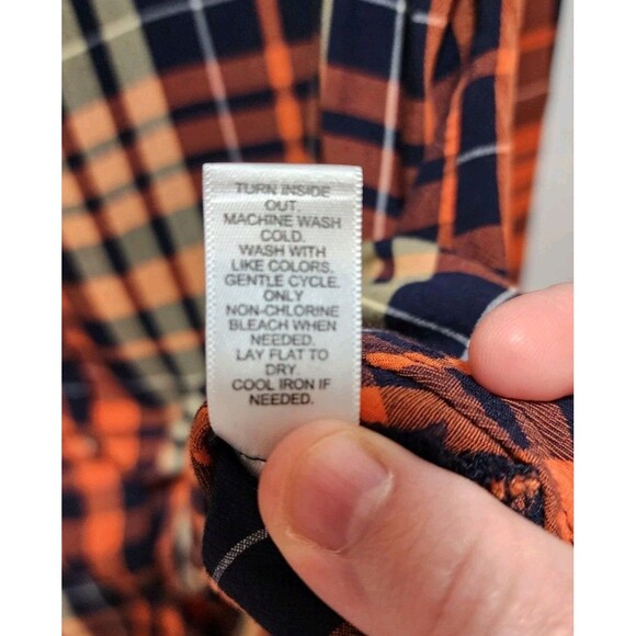EST. 1946 WOMANS LARGE ORANGE PLAID BUTTON DOWN SHIRT PREPPY ACADEMIA SWIFTY - Picture 11 of 14
